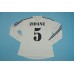 Real Madrid 01/02 Home White Long Sleeve Soccer Jersey